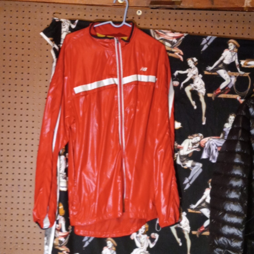 Red windbreaker